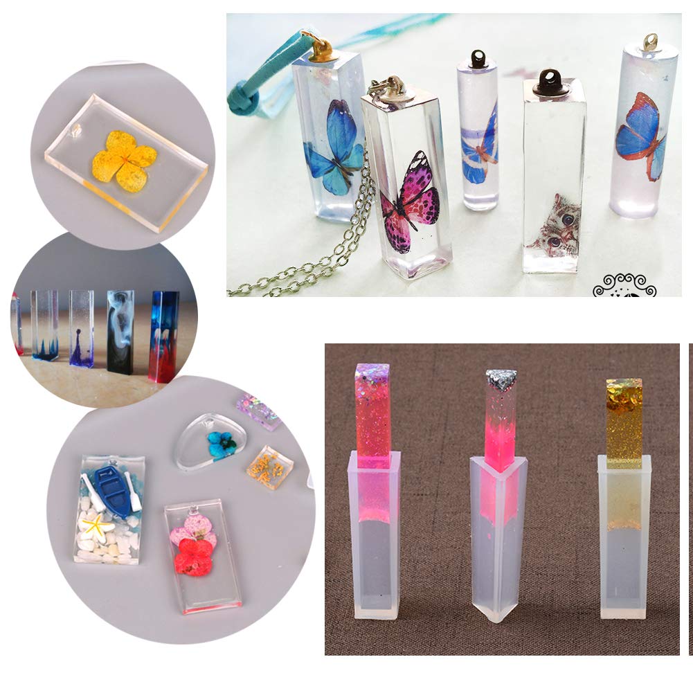 Jatidne Silicone Resin Moulds for Jewellery Making Epoxy Resin Moulds 16 Designs with Hanging Hole Jewellery Moulds for Resin DIY Craft