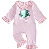 mlpeerw My First Easter Baby Girl Outfit Newborn Bunny Jumpsuit Ruffle Romper Cute Spring Infant Easter Clothes