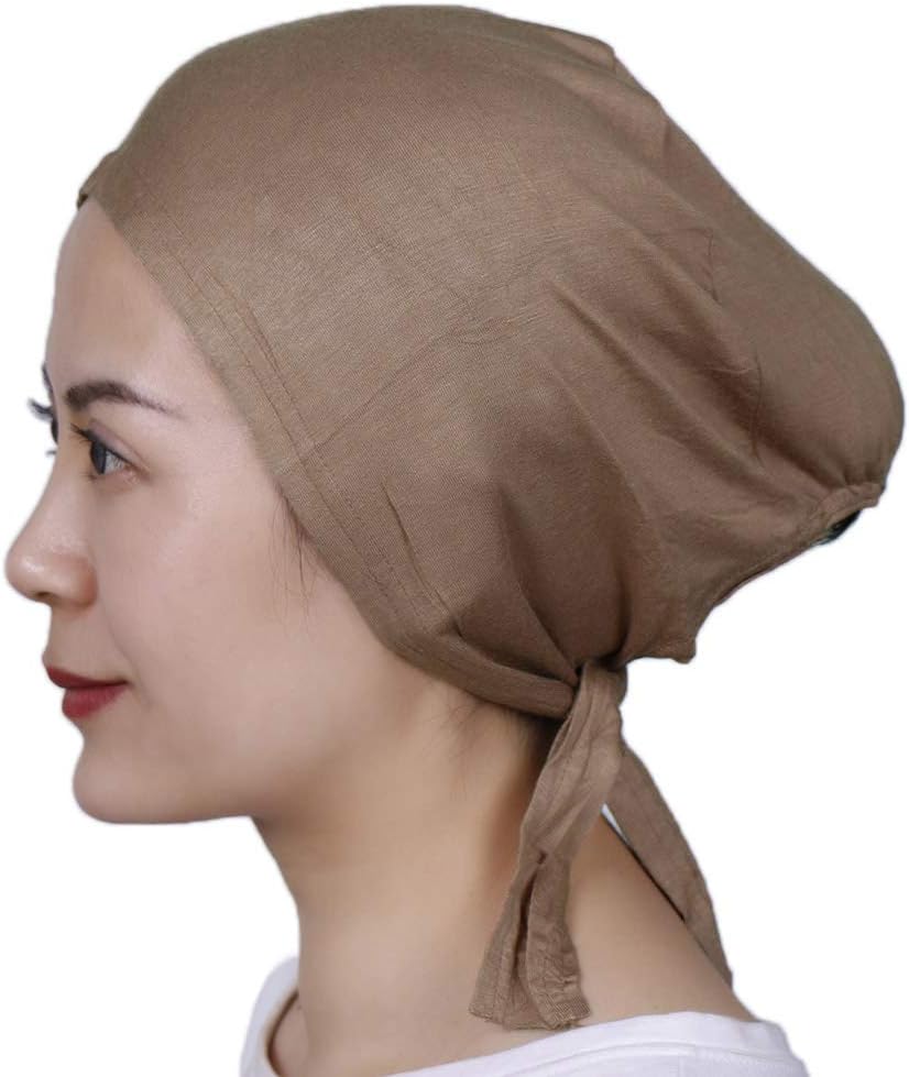 LMVERNA Under Cap Hijab Scarf Jersey Underscarf Bonnet Cottony Tie-Back Hat for Women