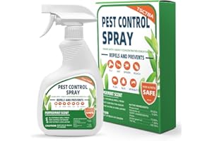 TSCTBA Pest Control Spray, Indoor Pest Control Mint Spray for Home and Kitchen - Fly, Ant, Spider, Roach, Flea, Bug and Mosquito Repellent, All Natural, Safely and Effectively - 12.5 OZ