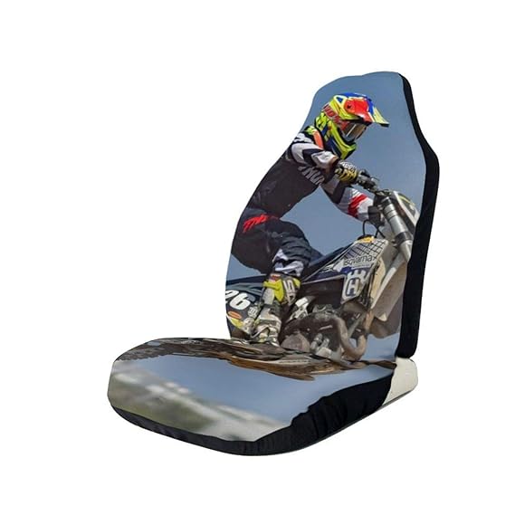 Motocross Printed Car Seat Covers Front Seat Protector