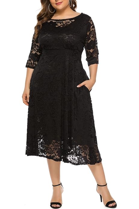 Jessica London Women's Plus Size Lace Shift Dress - 12, Ivory White at  Amazon Women's Clothing store