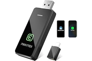 2025 Upgrade Wireless CarPlay Adapter for iPhone, Android Auto Convert Wired to Wireless Adapter Fast Stable 5Ghz WiFi Blueto