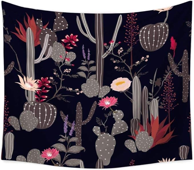 Tapisserie Cactus Tapiz Colgante de Pared Decoración Arte Decoración