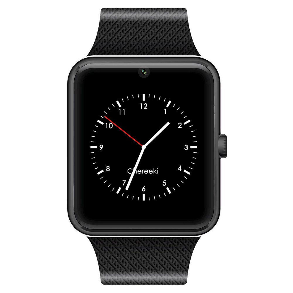 CHEREEKI Bluetooth Smartwatch con cámara soporta tarjeta SIM TF Reloj de teléfono