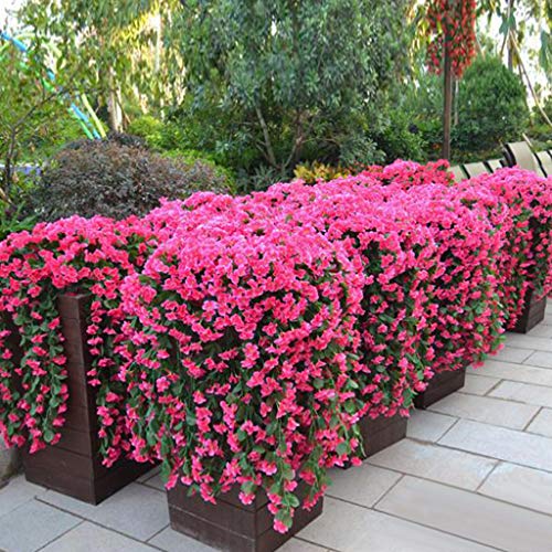 image for LAIHUI Hanging Flowers Plants,Artificial Violet Flower Wall Wisteria B
