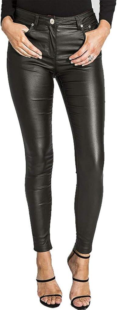 Womens leather look trousers Clearance