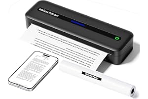 ZOOLION Portable Printer Wireless Bluetooth Travel Compatible with Apple iPhone iPad Android - A4 Inkless Printer Support 8.5x11"/8.26"/4"/3"/2" Thermal Paper - Compact Printer for Home Office Dorm School