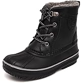 LONDON FOG Warrington Snow Boots for Kids - Insulated Waterproof Winter Snow Duck Boots for Boys and Girls - Little Kid and Big Kid Sizes 11 to 7