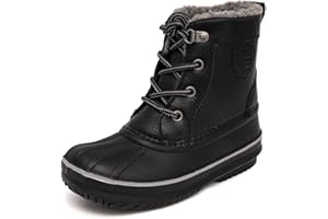 LONDON FOG Warrington Snow Boots for Kids - Insulated Waterproof Winter Snow Duck Boots for Boys and Girls - Little Kid and Big Kid Sizes 11 to 7