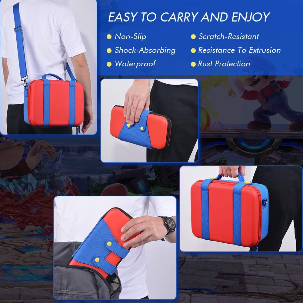 Carrying Storage Case Compatible With Nintendo Switch System,Cute and Deluxe,Protective Hard Shell Carry Bag for Nintendo Switch Console and Accessories: Toys & Games