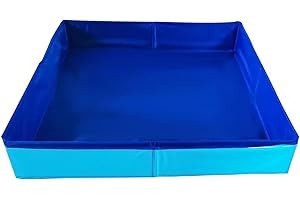 SXDYSD Sand Table, 48x48cm, Foldable Oxford Cloth Sand Tray, Sensory Toys for Kids, Gifts for Boys Girls, Children Sports and Outdoor Sandboxes Beach Toys (Blue)