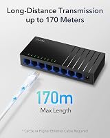 Cudy GS108D 8-Port Gigabit Unmanaged Ethernet Switch Rj45 Plug Play Fanless view 3