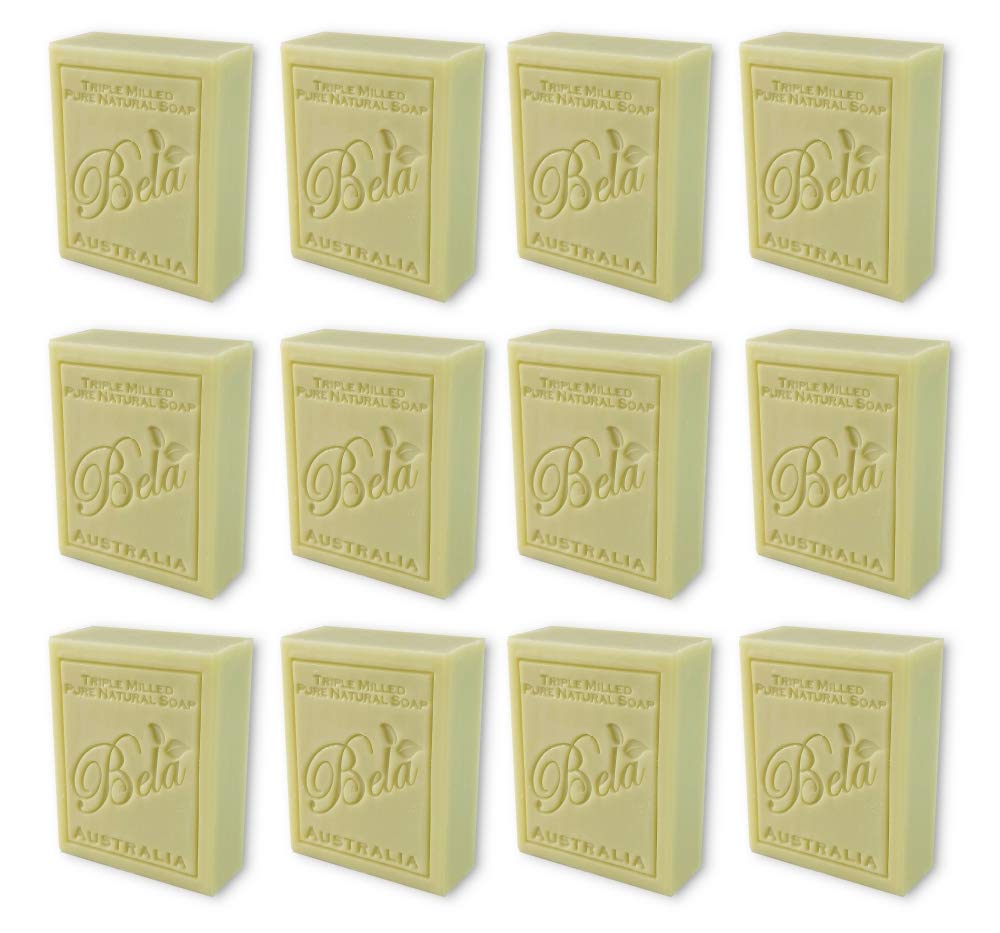 Bela Bath & Beauty, French Pear, Triple French Milled Moisturizing Soap Bars, No Harsh Ingredients, 3.5 oz each - 12 Pack