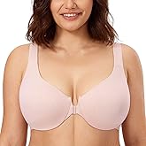 CALVENA Women's Full Coverage Underwire Comfort Support Racerback Front Closure Bra