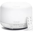 ASAKUKI 500ml Premium Essential Oil Diffuser with Remote Control, 5 in 1 Ultrasonic Aromatherapy Fragrant Oil Humidifier Vaporizer, Timer and Auto-Off Switch (White)