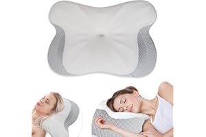 Cervical Neck Pillow Memory Foam Pillow, 2 in 1 Cervical Pillow for Neck Pain Relief, Ergonomic Neck Support Pillows for Side