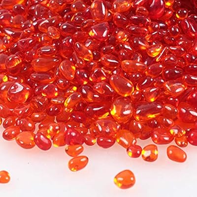 Amber Fire Pit Glass Gravel Fire Glass Rocks Pebbles Glass Beads