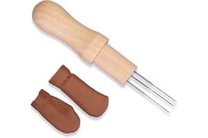 Mayboos Wool Felting Tool Kit - 3 Needles, Finger Protector for Home Craft Work