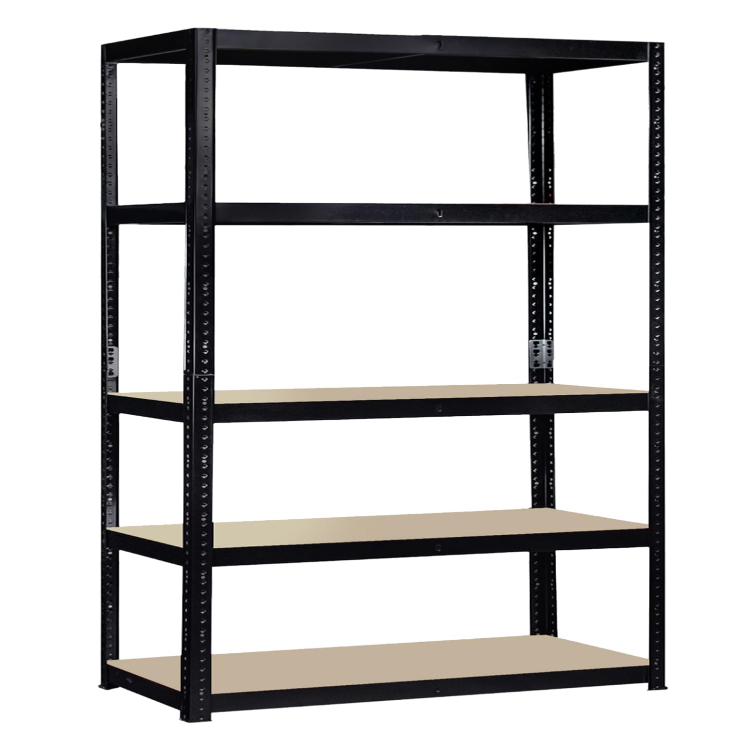 180cm x 120cm x 45cm, Black 5 Tier (175KG Per Shelf), 875KG Capacity Extra Wide Garage Shed Storage Shelving Unit, 5 Year Warranty
