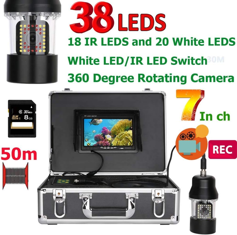DYWLQ Underwater Fish Finder 50M Professional Fishing Video Camera with 7