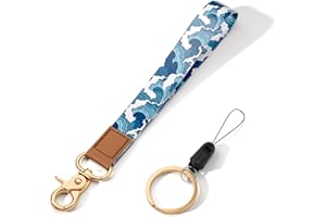 ZAXMEY Wrist Lanyard Key Chain, Wristlet Strap Keychain Holder for Women Men Car Keys Wallet Card Phone