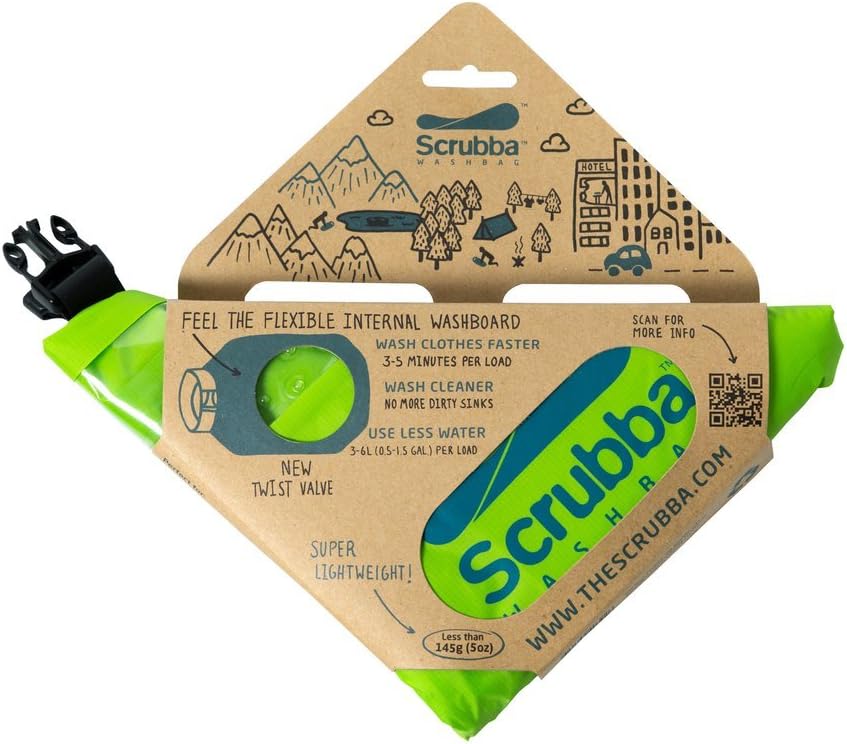 Scrubba Wash Bag - Portable Laundry System For Camping, Hiking, Backpacking and Travel