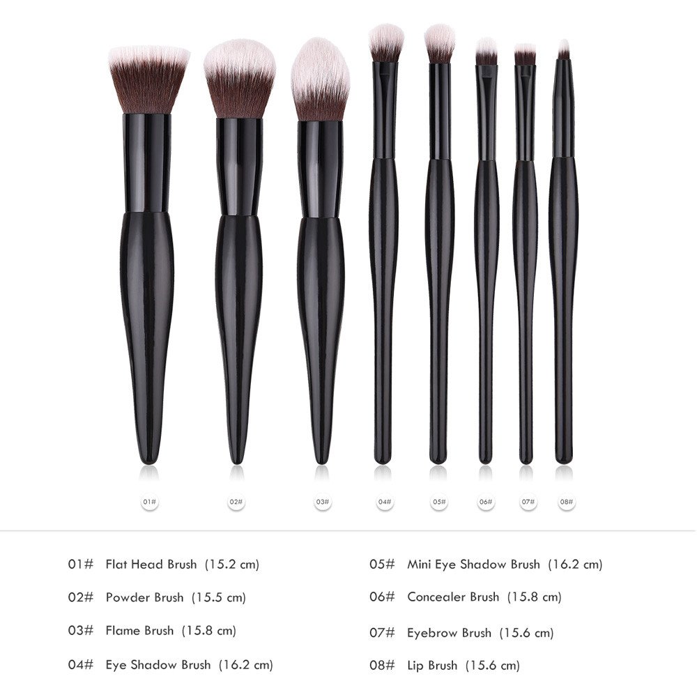 SOMESUN 8PCS La Spazzola Di Trucco Cosmetica Del Sopracciglio Della Fondazione Legno Fissa Gli Strumenti Viso Swisse Bellezza Pelle Salute Prodotti Selvaggia Kit Offerte Depilatore