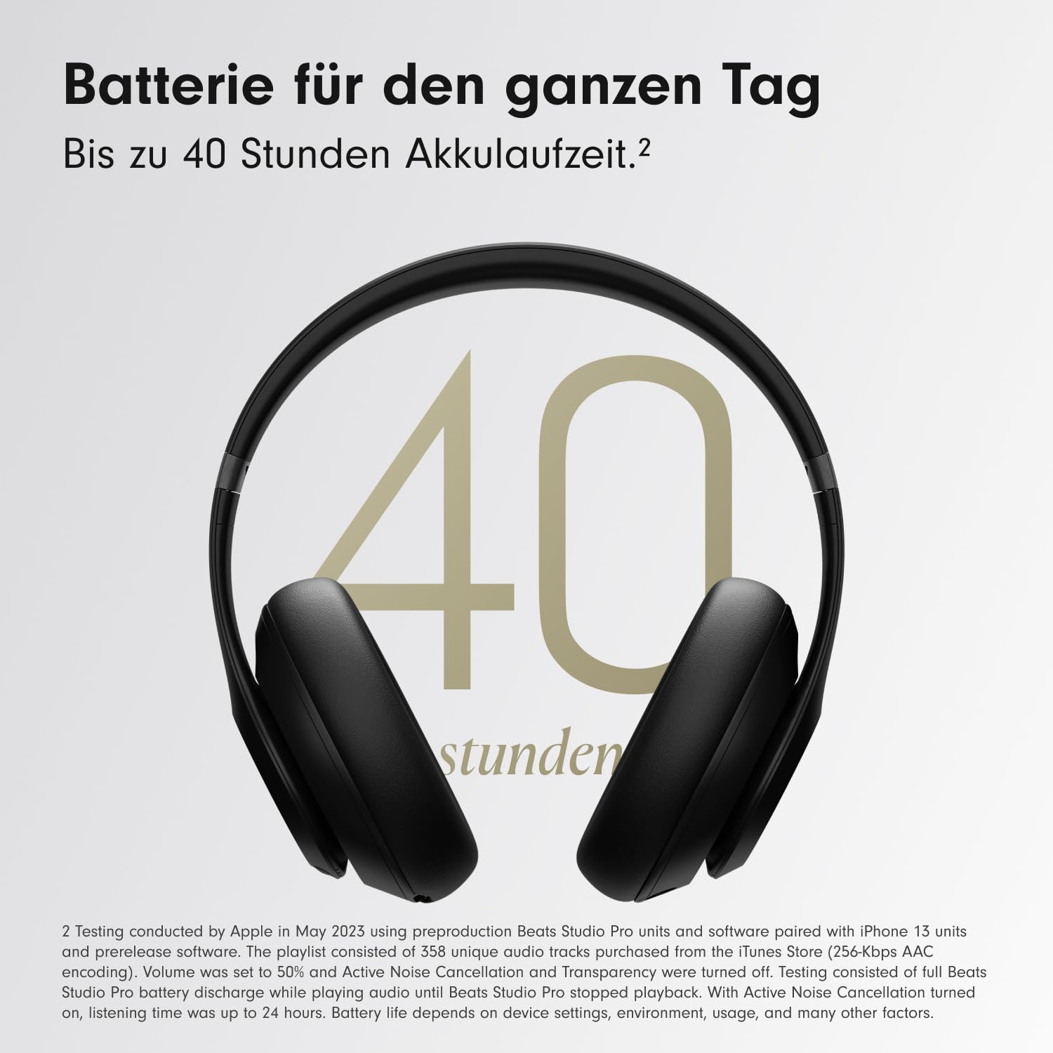 Beats Studio Pro – Komplett Kabellose Bluetooth Noise Cancelling Kopfhörer – Personalisiertes 3D Audio, USB-C verlustfreies Audio, Apple & Android Kompatibilität - Schwarz 3