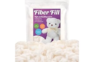 Kogyxe 2.12oz Combed Cotton Filling, High Resilience Cotton Stuffing, Stuffing for Stuffed Animals, Premium Pillow Stuffing for Small Stuffed Cushions Crochet DIY Crafts