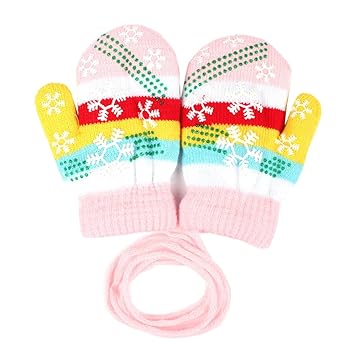 EROSPA® Baby Winter-Handschuhe Fäustlinge Fausthandschuh Fäustel Mädchen Jungen Schneeflocke 4 Farben