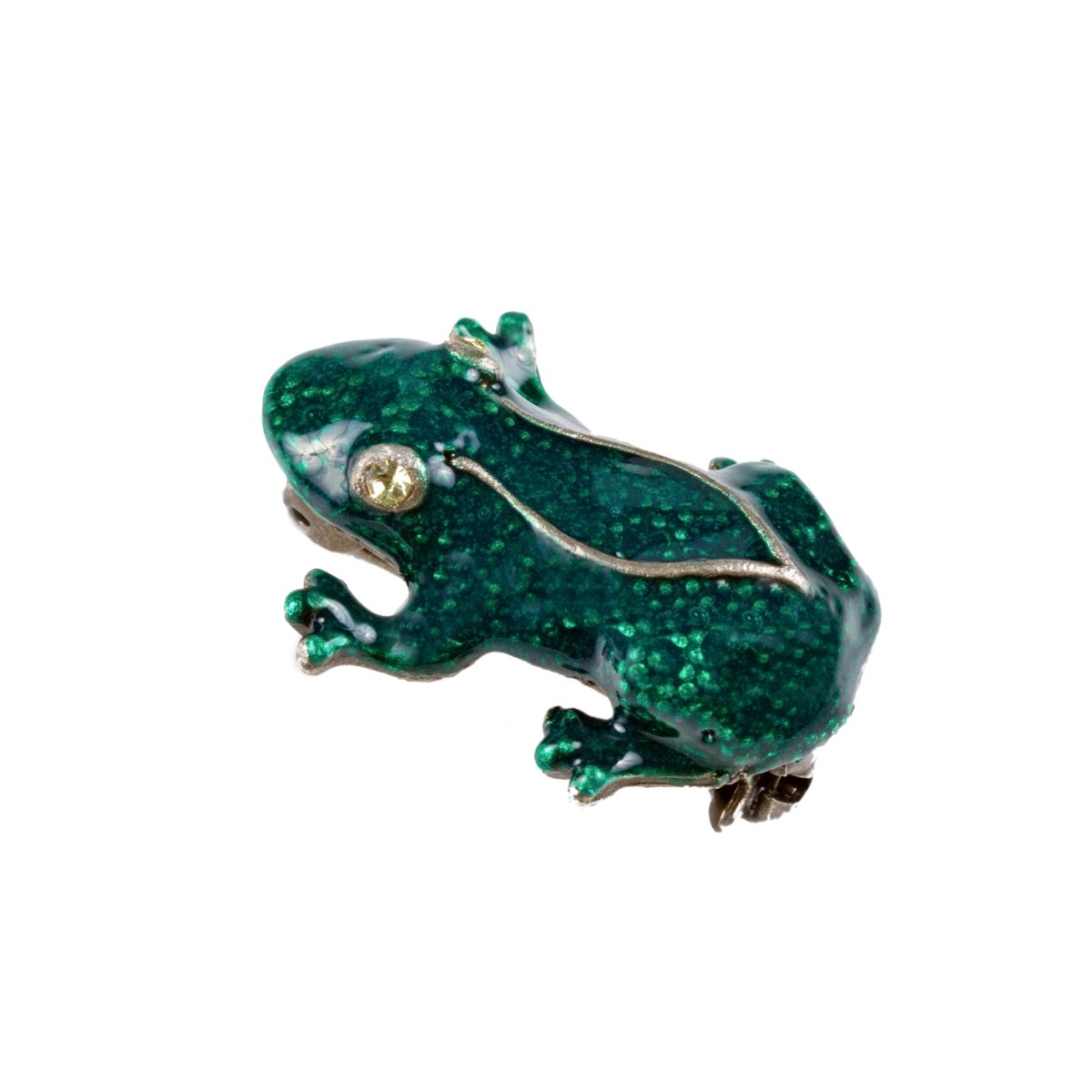 Frog Green Enamel Women´s Brooch
