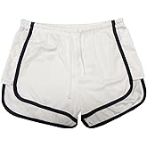 Waghaw Mens Mesh Shorts 3 Inch Athletic Running Workout Gym Bodybuilding Booty Track Shorts Vintage Fitted Short