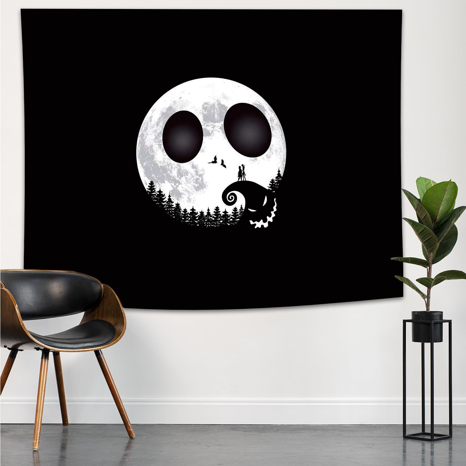 GTOTd Cartoon Skeleton Tapestry (59×51 inch) 150×130cm Skeleton Horror Movie Gifts Merch Horror Hanging Decoration Party Supplies for Bedroom Wall Picnic Sheets