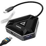 USB C Hub, USB C Docking Station with 3 USB A 3.0, 4K HDMI, SD/TF Card Reader, USB Adapter Compatible for MacBook/Dell/HP/and More Type-C Devices