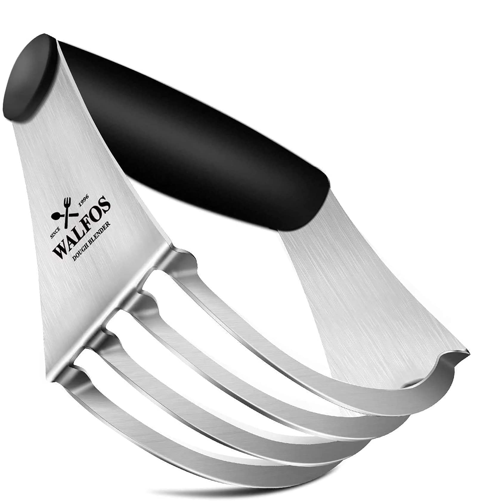 WALFOS Dough Blender Stainless Steel Pastry Cutter, Heavy Duty Dough Cutter for Pasta, Pie Crust and Cake