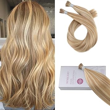 Amazon Com Moresoo 24 Inch I Tip Human Hair Extensions Color 27