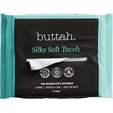 Buttah Skin Disposable Face Towels, 24 Count &ndash; Extra Thick, Soft, Large Towels for Sensitive Skin, Travel, and Makeup Removal