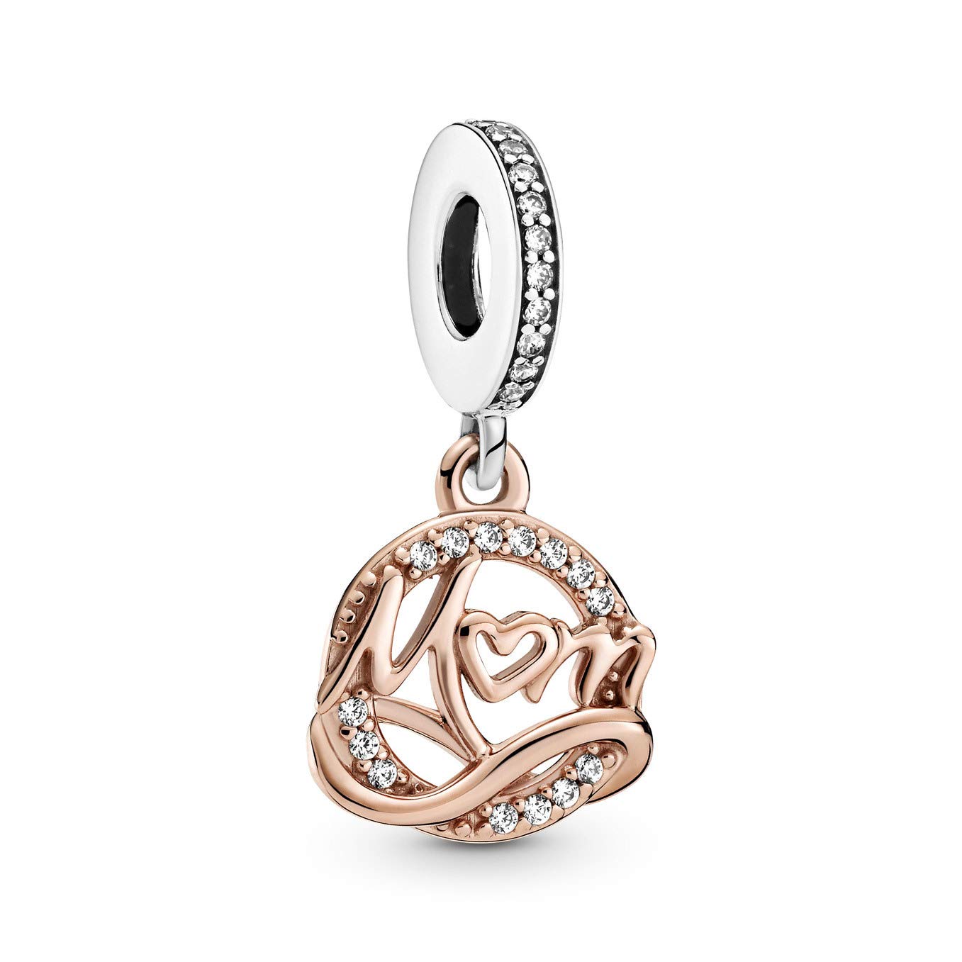 PANDORA Rose 789374C01 Charm Pendant Two-Tone Mum