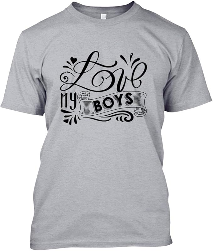 Love My Boys Adult Short Sleeve Tshirt, Unisex Shirt Clothing