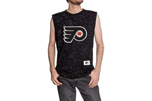 Calhoun NHL Men's Team Logo Crew Neck Space Dyed Cotton Sleeveless T-Shirt