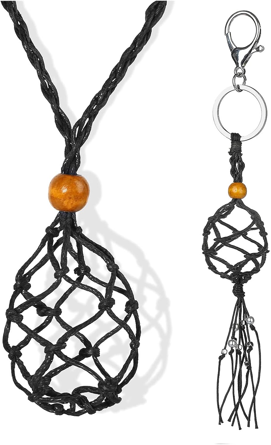 Necklace Cord Empty Stone Holder, Necklace Cord for Crystals, Pendant