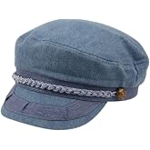 EPOCH Greek Fisherman Sailor Hat 100% Cotton Fiddler Cap Vintage Flat Cap for Women Men Breathable Summer Hat