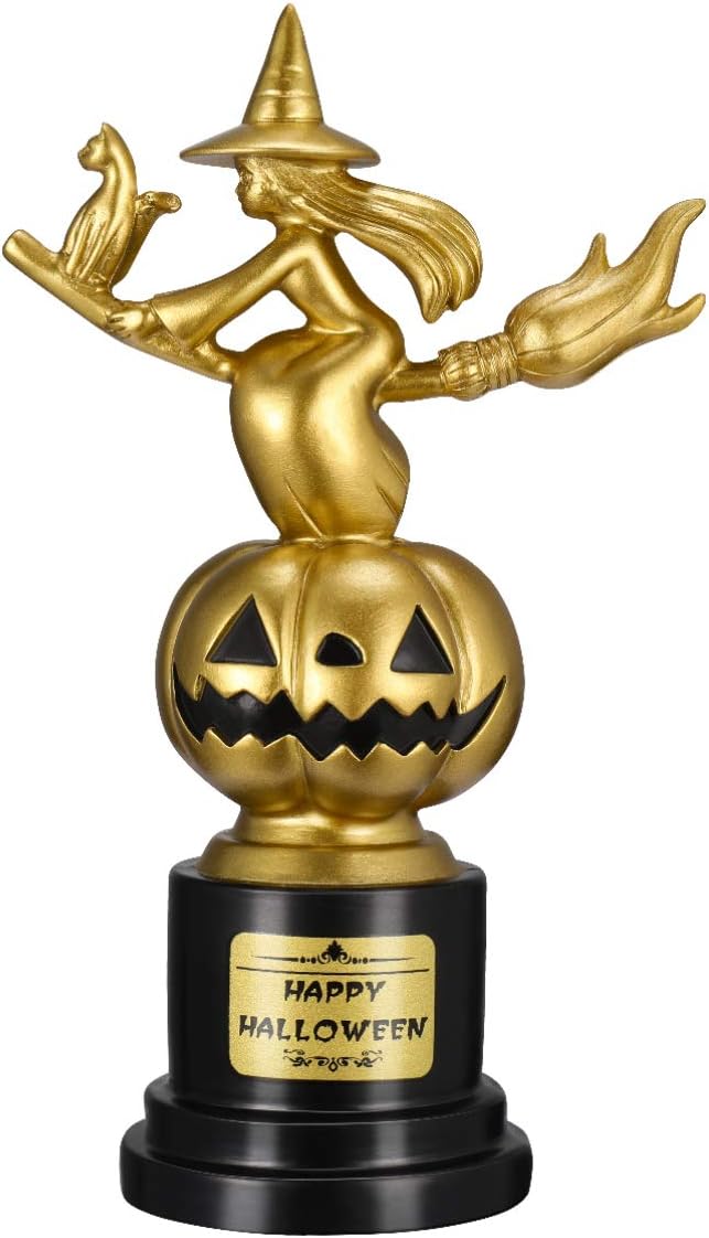 TOYANDONA Halloween Trophy Party Supplies Witch Pumpkin Sculpture