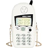 KUANG! Women Cute Digital Mobile Phone Shaped Shoulder Bag Funny Crossbody Bag Pu Messenger Chain Purse for Girls