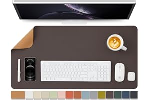 HOMIEAZICOZI Cork Desk Mat - Dual-Sided Desk Pad for Office and Home - Desk Organization and Accessories - Ideal for Large Mouse Pad and Desk Mats on Top of Desks(Coffee,31.5"x 15.7")
