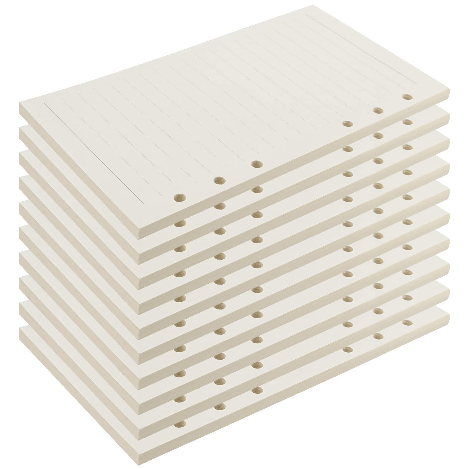 KOHAND 10 Pack A5 Refill Ruled Paper, 6 Hole Punched Loose Leaf Paper, A5 Binder Refill Inserts Refillable Lined Paper for Planner, Binders, Organizer, 450 Sheets/900 Pages, 21 x 14.2 cm