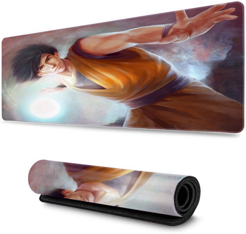 Extended Size Professional Gaming Mouse Pad Mousepad Computer Keyboard Pad Mat for PC Computer Laptop forBall Dragon z Kakarot Super Z Son Goku Mousepad(15.8x35.5x0.2 in)
