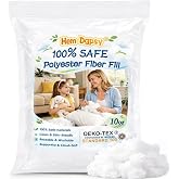 Hem Dgpsy Polyfill Stuffing Fiber Fill 10oz/283g, Safe Polyester Fiberfill Stuffing for Stuffed Animals, Crochet Toys, Crafts, Cushion, Pillow, White &amp; Clean Polyester Filling, Oeko-TEX Certified