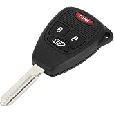 X AUTOHAUX Key Shell Case Keyless Entry Remote Key Fob Replacement Case for Jeep Compass 2007-2016 4 Buttons OHT692713AA M3N5WY72XX